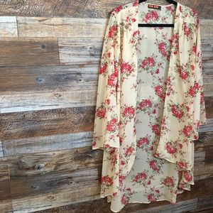 Sheer Floral Cardigan Sz.L